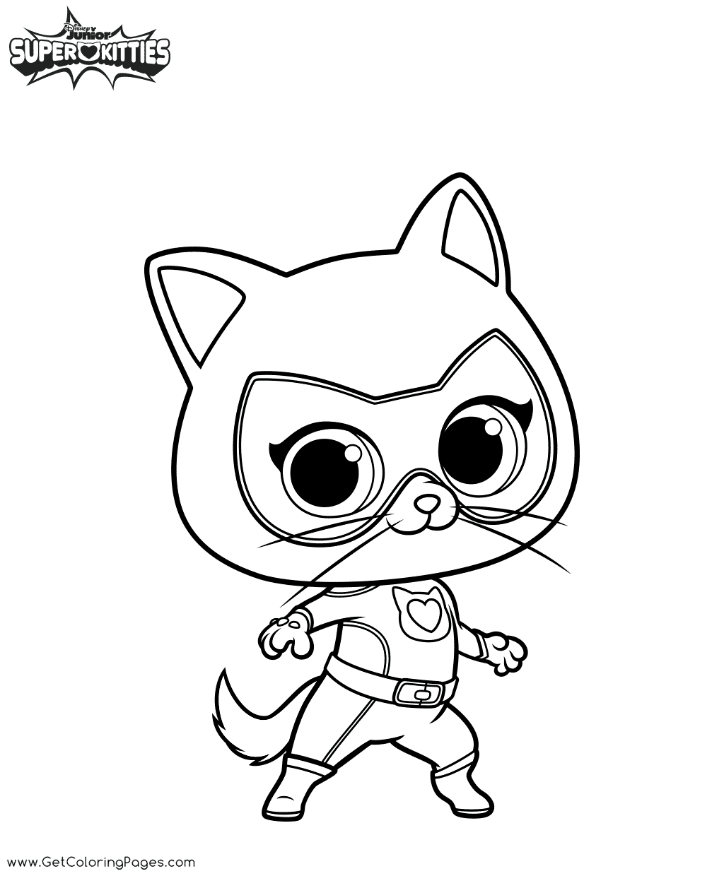 Small Bitsy SuperKitties Coloring Pages