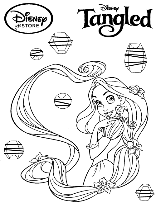 Disney Rapunzel Coloring Pages