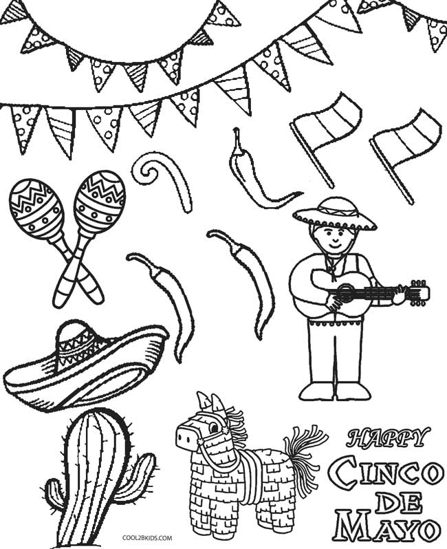Cinco De Mayo Coloring Pages - GetColoringPages.com cinco-de-mayo-coloring-pages-getcoloringpages-com