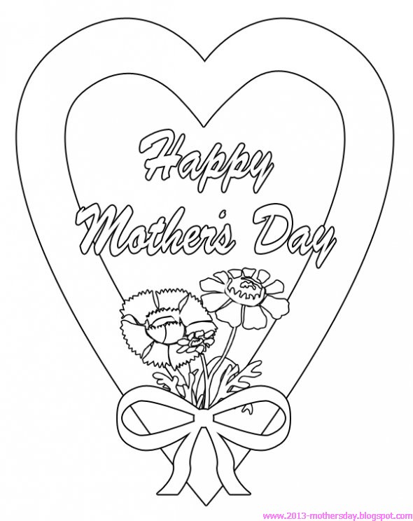 Happy Mother's Day Coloring Pages