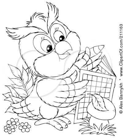 Cute Owl Coloring Pages