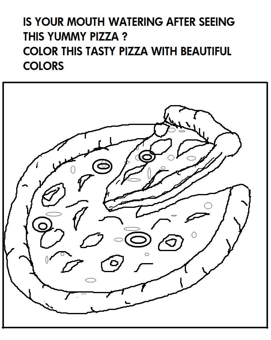 Printable Pizza Coloring Pages