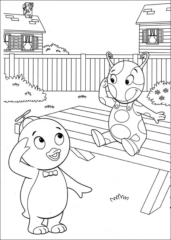 The Backyardigans Coloring Pages Uniqua and Austin