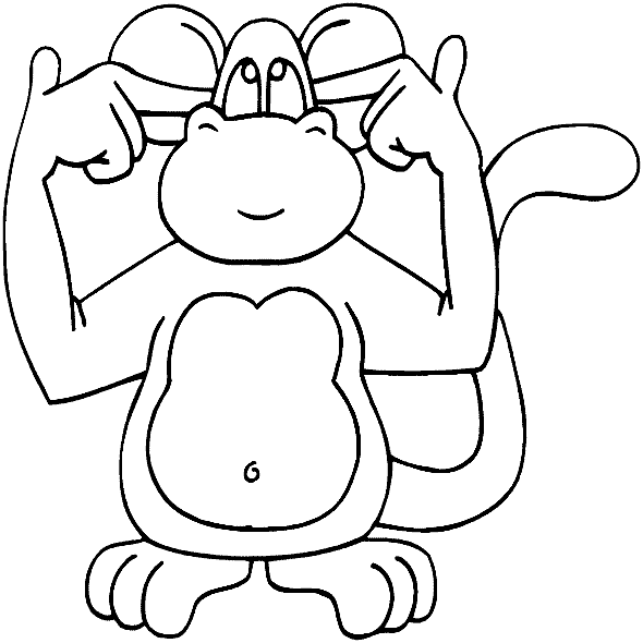 Monkey Coloring Pages Printable