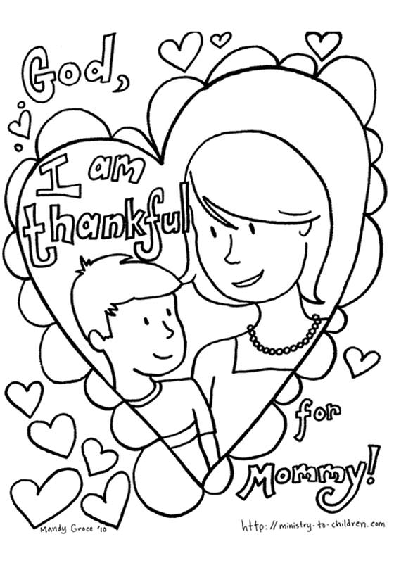 Christian Mother's Day Coloring Pages