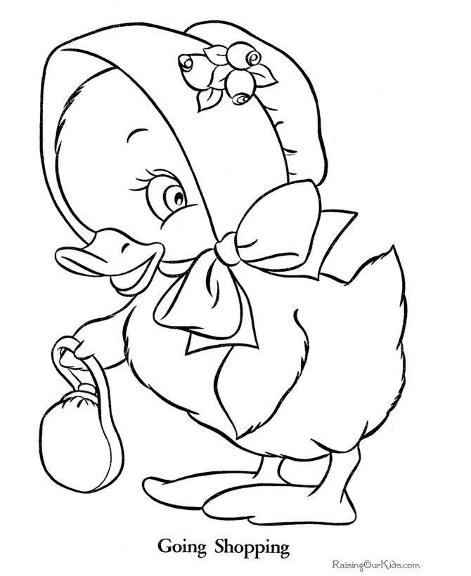 Chick Coloring Page Easter Colouring