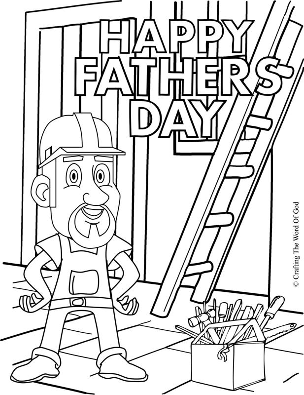 Happy Father's Day God Coloring Page