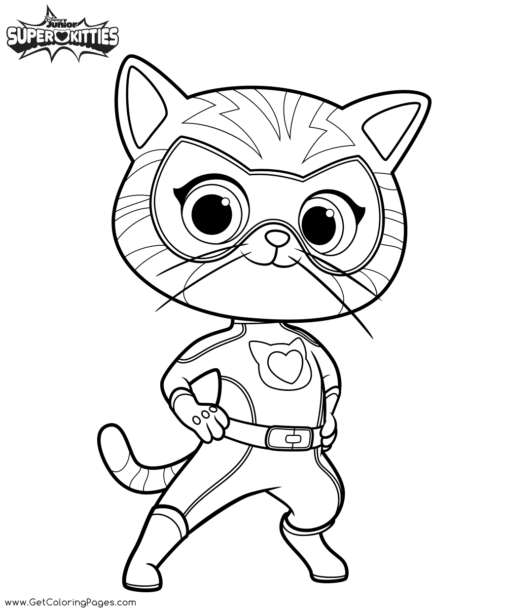 Ginny SuperKitties Coloring Page