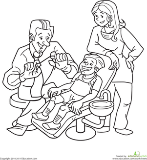 Dentist Coloring Pages Printable