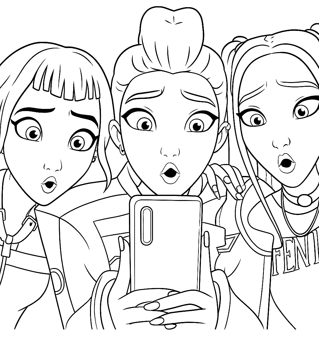 kpop demon hunters coloring pages