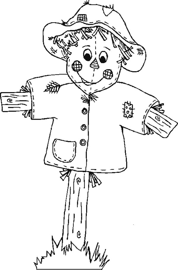 Cute Scarecrow Coloring Pages Printables