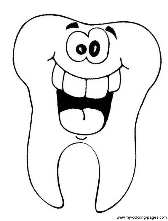 Printable Tooth Coloring Pages