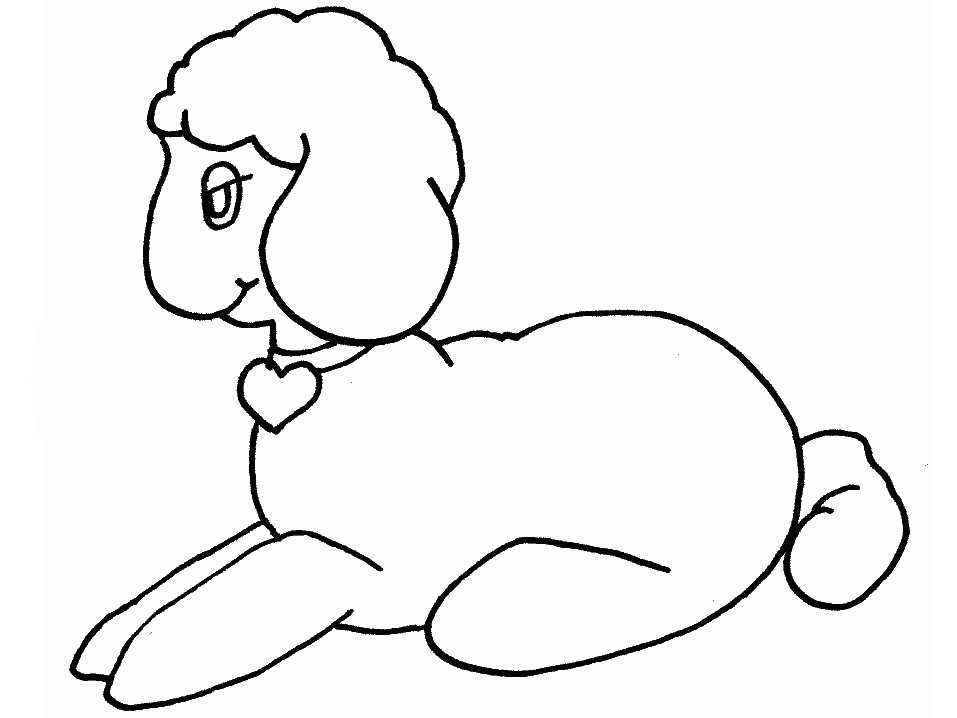 Printable Lamb Coloring Pages