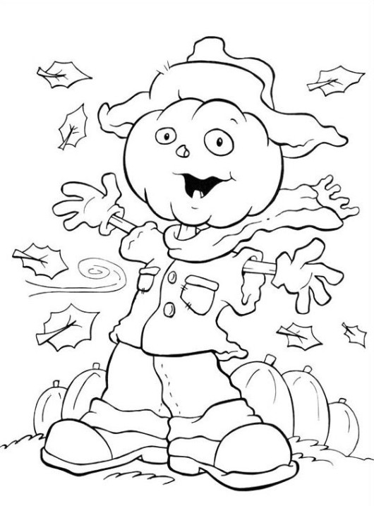 Free Printable Scarecrow Coloring Pages
