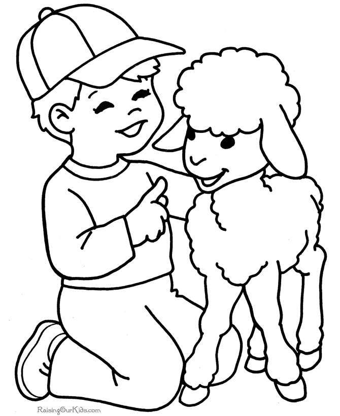 Free Lamb Coloring Pages