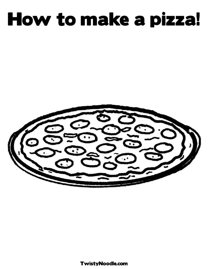Pepperoni Pizza Coloring Page