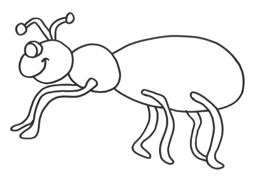 Ant Template Coloring Page