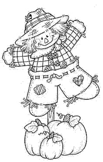 Fall Scarecrow Coloring Page