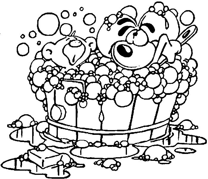 Bath Coloring Pages
