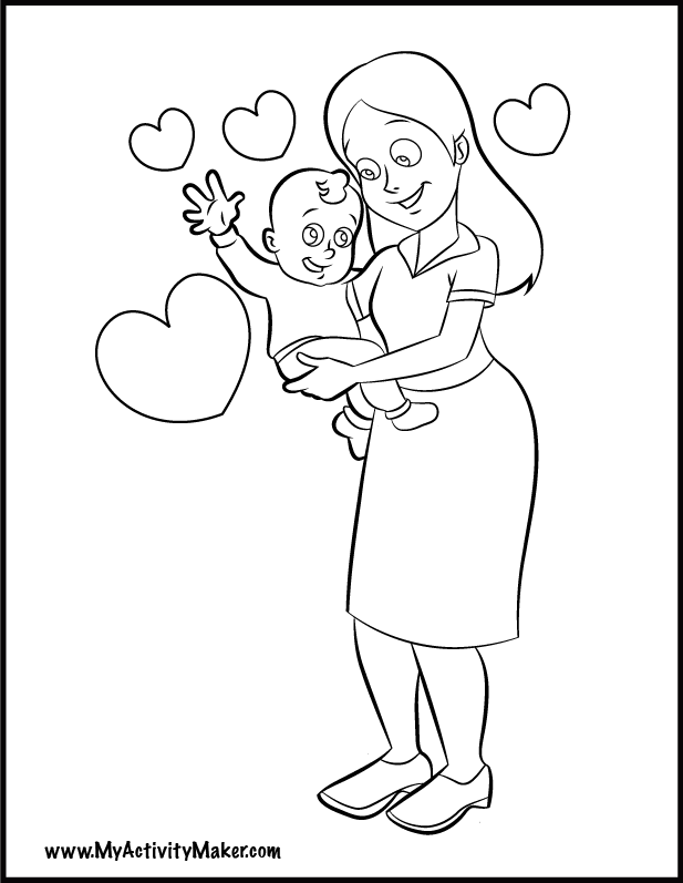 Mother's Day Coloring Pages