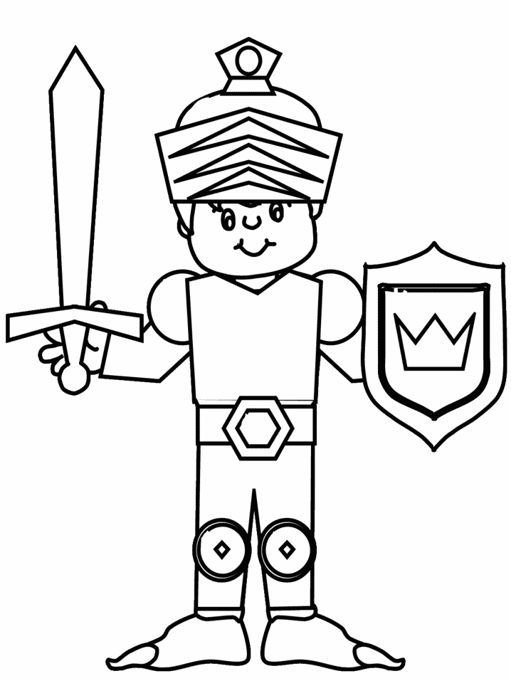 Kid Knight Coloring Pages
